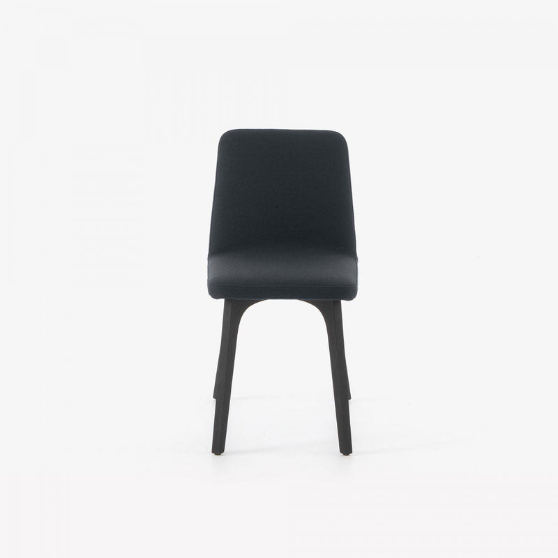 LIGNE ROSET DINING CHAIR BLACK STAINED ASH WITH HANDLE VIK