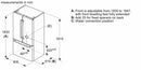 博世 - 系列 8 法式門底部冷凍櫃,多門 183 x 90.5 公分 拉絲鋼防指紋 KFF96PIEP