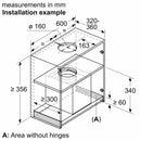Bosch - 系列 6 整合式設計引擎蓋 60 公分透明玻璃黑色印花 DBB67AM60B