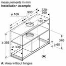 Bosch - 系列 6 整合式設計引擎蓋 90 公分透明玻璃黑色印花 DBB97AM60B