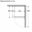 Bosch - 系列 4 獨立式冷藏冷凍櫃,冷凍室位於底部 203 x 60 公分 不銹鋼外觀 KGN392LDFG