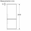 Bosch - 系列 4 獨立式冷藏冷凍櫃,冷凍室位於底部 203 x 60 公分 不銹鋼外觀 KGN392LDFG