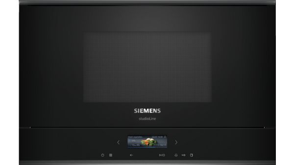 Siemens - iQ700 Built-in microwave oven Black - BF922R1B1B