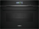 西門子 - iQ700 內建緊湊型烤箱,帶蒸汽功能 60 x 45 公分 黑色 - CS736G1B1