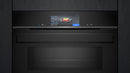 Siemens - iQ700 Built-in compact oven with microwave function 60 x 45 cm Black - CM978GNB1B
