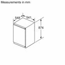 Bosch - 系列 2 內置冰箱 88 x 56 公分滑動鉸鏈 KIR21NSE0G