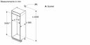 Siemens - iQ100 Built-in fridge-freezer with freezer at bottom 193.5 x 69.1 cm sliding hinge KB96NNSE0