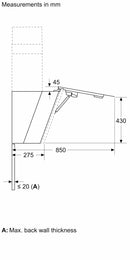 Bosch - 系列 8 壁掛式抽油煙機 90 公分透明玻璃黑色印花 DWK91LT60B