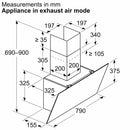 Bosch - 系列 2 壁掛式抽油煙機 80 公分透明玻璃黑色印花 DWK85DK60B