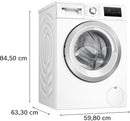Bosch - 系列 4 洗衣機,前置式 8 公斤 1400 轉/分鐘 WAN28258GB