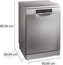 Bosch - Series 6 Free-standing dishwasher 60 cm Brushed steel anti-fingerprint SMS6TCI01G
