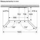 Siemens - iQ500 American side by side 178.7 x 90.8 cm Brushed steel anti-fingerprint KA93GAIDP