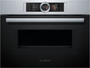 Bosch - Series 8 Built-in compact oven with microwave function 60 x 45 cm Stainless steel CMG656BS1