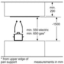 Bosch - Series 8 Ceiling cooker hood 90 cm Stainless steel DID09T951B