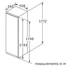 西門子 - iQ700 內置冰箱 177.5 x 56 公分軟關閉平鉸鏈 KI81FHOD0