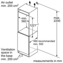 Bosch - 系列 2 內置冰箱 122.5 x 56 公分滑動鉸鏈 KIR41NSE0G