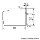 Bosch - 系列 8 內建緊湊型烤箱,帶微波爐功能 60 x 45 公分 黑色 - CMG7241B1B