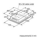 Bosch - Series 6 Ceiling cooker hood 100 cm Stainless steel DID106T50