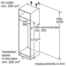 Bosch - 系列 6 內建冰箱,附冷凍室 177.5 x 56 cm 軟關閉平鉸鏈 KIL82ADD0G