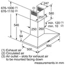 博世-系列| 4 壁掛式抽油煙機 90 公分不鏽鋼 DWQ96DM50B