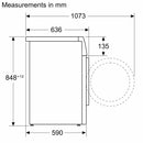Bosch - Series 6 Washing machine, front loader 9 kg 1400 rpm WGG244FRGB