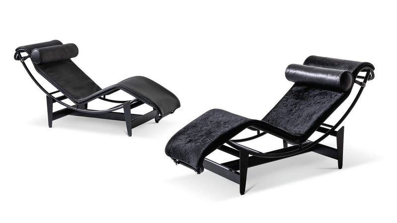 Cassina 4 Chaise longue à réglage continu, noire, durable