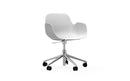 Normann Copenhagen Form Armchair Swivel 5W Gaslift Alu White