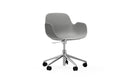 Normann Copenhagen Form Armchair Swivel 5W Gaslift Alu Grey