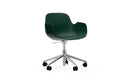 Normann Copenhagen Form Armchair Swivel 5W Gaslift Alu Green