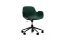 Normann Copenhagen Form Armchair Swivel 5W Gaslift Black Alu Green