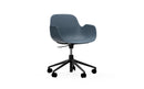 Normann Copenhagen Form Armchair Swivel 5W Gaslift Black Alu Blue