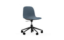 Normann Copenhagen Form Chair Swivel 5W Gaslift Black Alu Blue