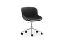 Normann Copenhagen Hyg Chair Swivel 5W Gaslift Full Upholstery aluminum Ultra Leather