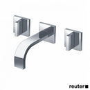 Dornbracht MEM wall-mounted basin mixer with individual escutcheons