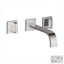 Dornbracht MEM wall-mounted basin mixer with individual escutcheons
