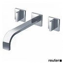 Dornbracht MEM wall-mounted basin mixer with individual escutcheons