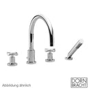 Dornbracht Tara. deck/tile-mounted, four-hole bath mixer