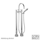 Dornbracht Tara. freestanding, two-hole bath mixer with hand shower set