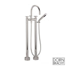 Dornbracht Tara. freestanding, two-hole bath mixer with hand shower set