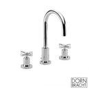 Dornbracht Tara. three hole basin fitting with pop-up waste set
