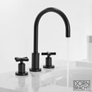 Dornbracht Tara. three hole basin fitting with pop-up waste set