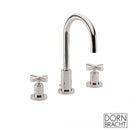 Dornbracht Tara. three hole basin fitting with pop-up waste set