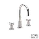 Dornbracht Tara. three hole basin fitting with pop-up waste set
