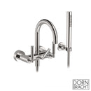 Dornbracht Tara. wall-mounted bath mixer with shower hose set