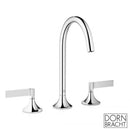 Dornbracht VAIA three hole basin fitting with Push-Open waste valve
