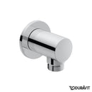 Duravit wall elbow with round escutcheon chrome