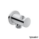 Duravit wall elbow with round escutcheon, with shower bracket chrome
