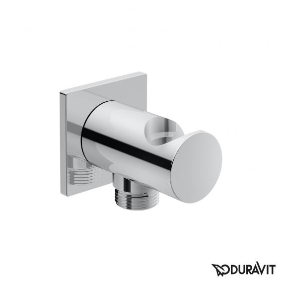Duravit wall elbow with square escutcheon, with shower bracket