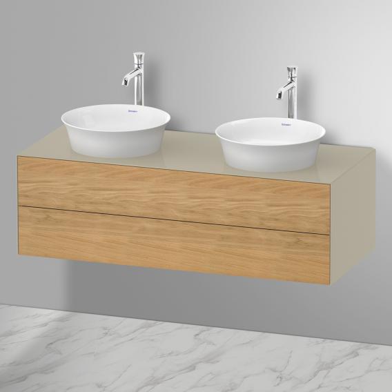 Duravit White Tulip 2 countertop washbasins with vanity unit with 2 pull-out compartments, without interior system