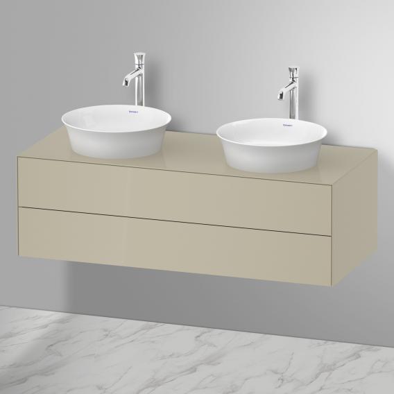 Duravit White Tulip 2 countertop washbasins with vanity unit with 2 pull-out compartments, with interior system in oak